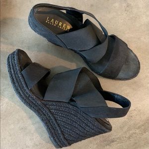 Ralph Lauren black size 9.5 wedges